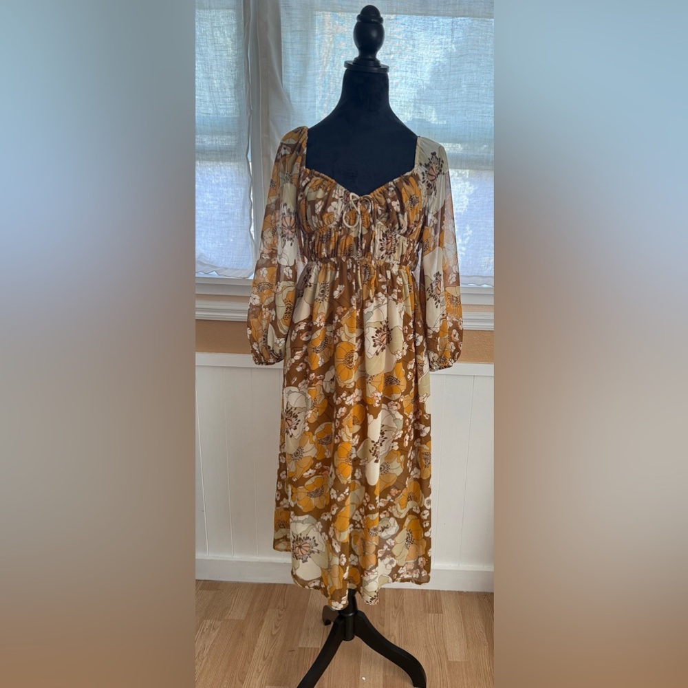 Retro vibe flower dress